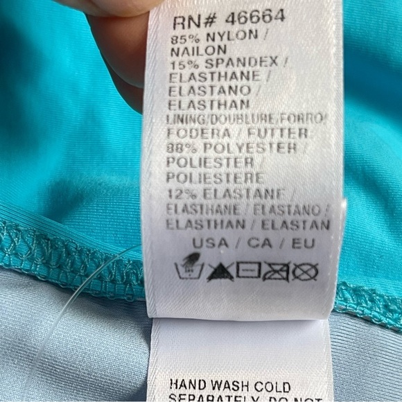 Salero by PacSun Swim Blue High Neck Cutout One Piece Swimsuit Size XS Beach - Picture 12 of 12